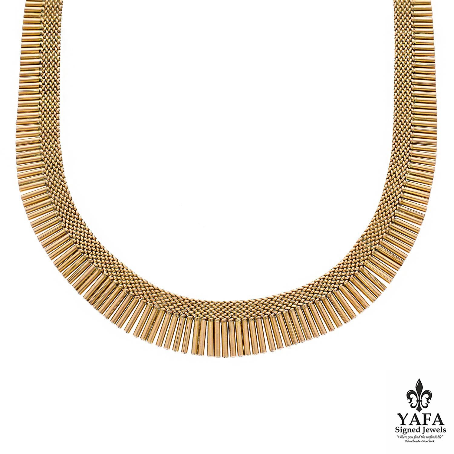 Rose Gold Fringe Necklace