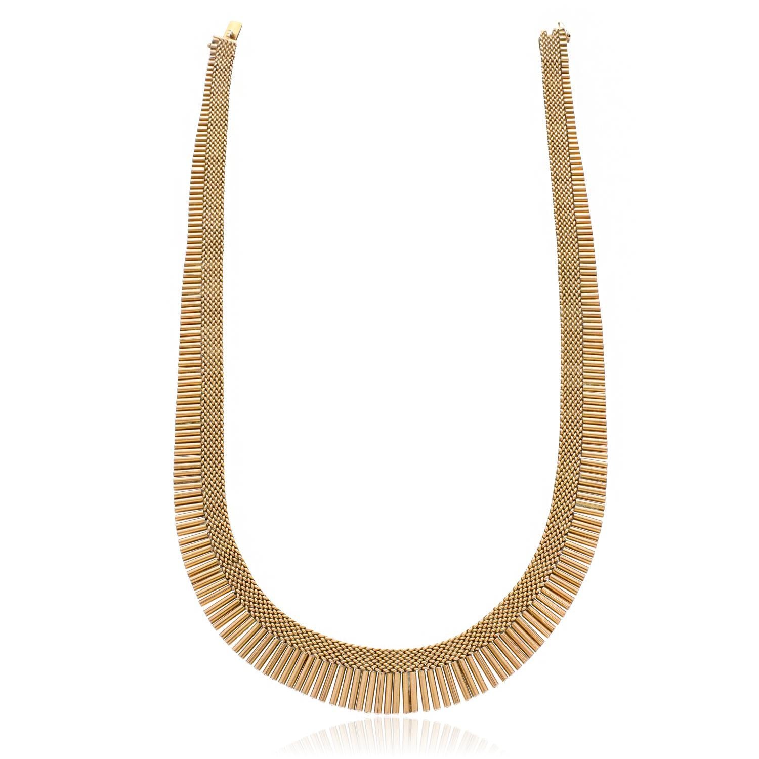 Rose Gold Fringe Necklace