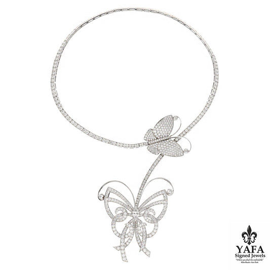 Van Cleef & Arpels Flying Butterfly Necklace and Detachable Clip