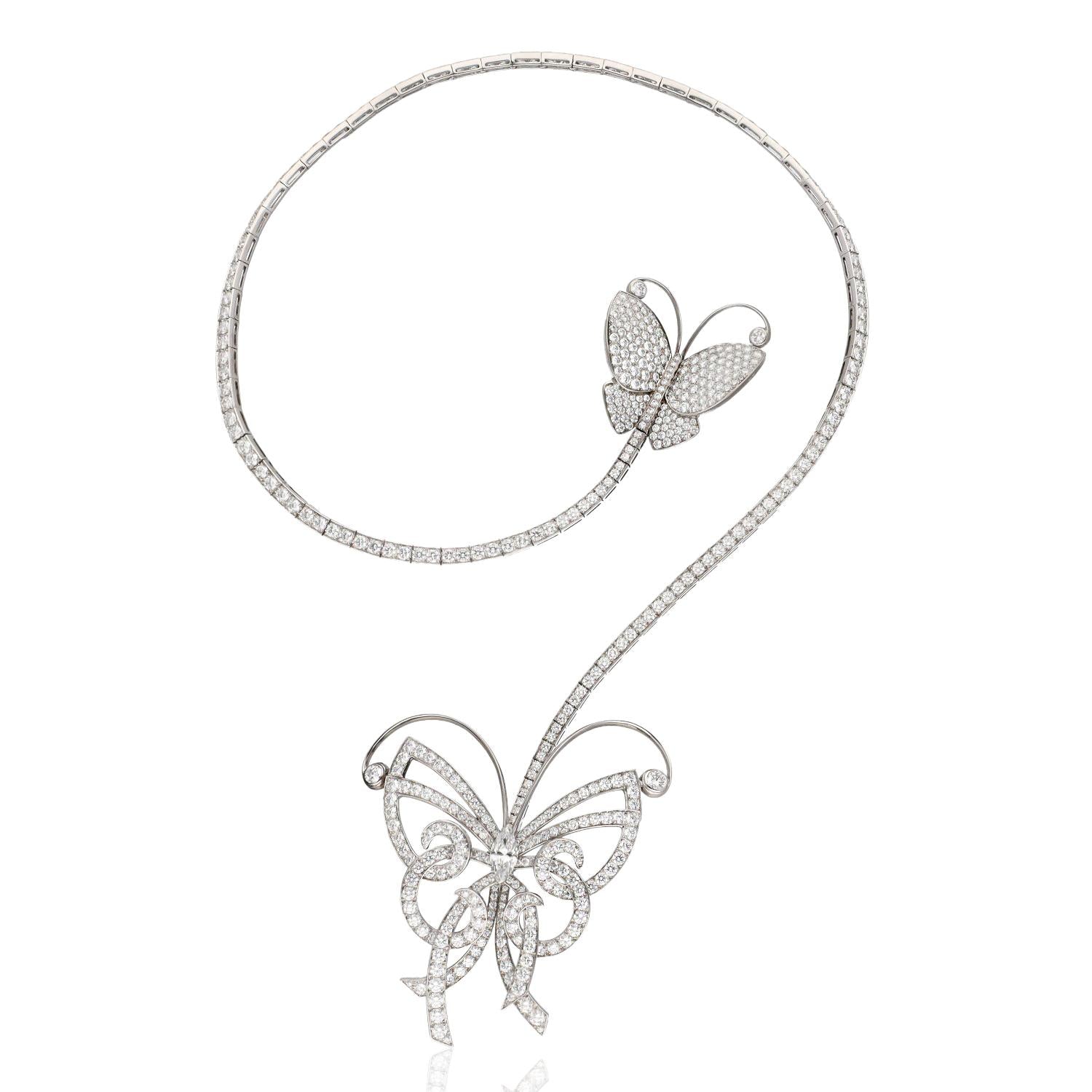 Van Cleef & Arpels Flying Butterfly Necklace and Detachable Clip