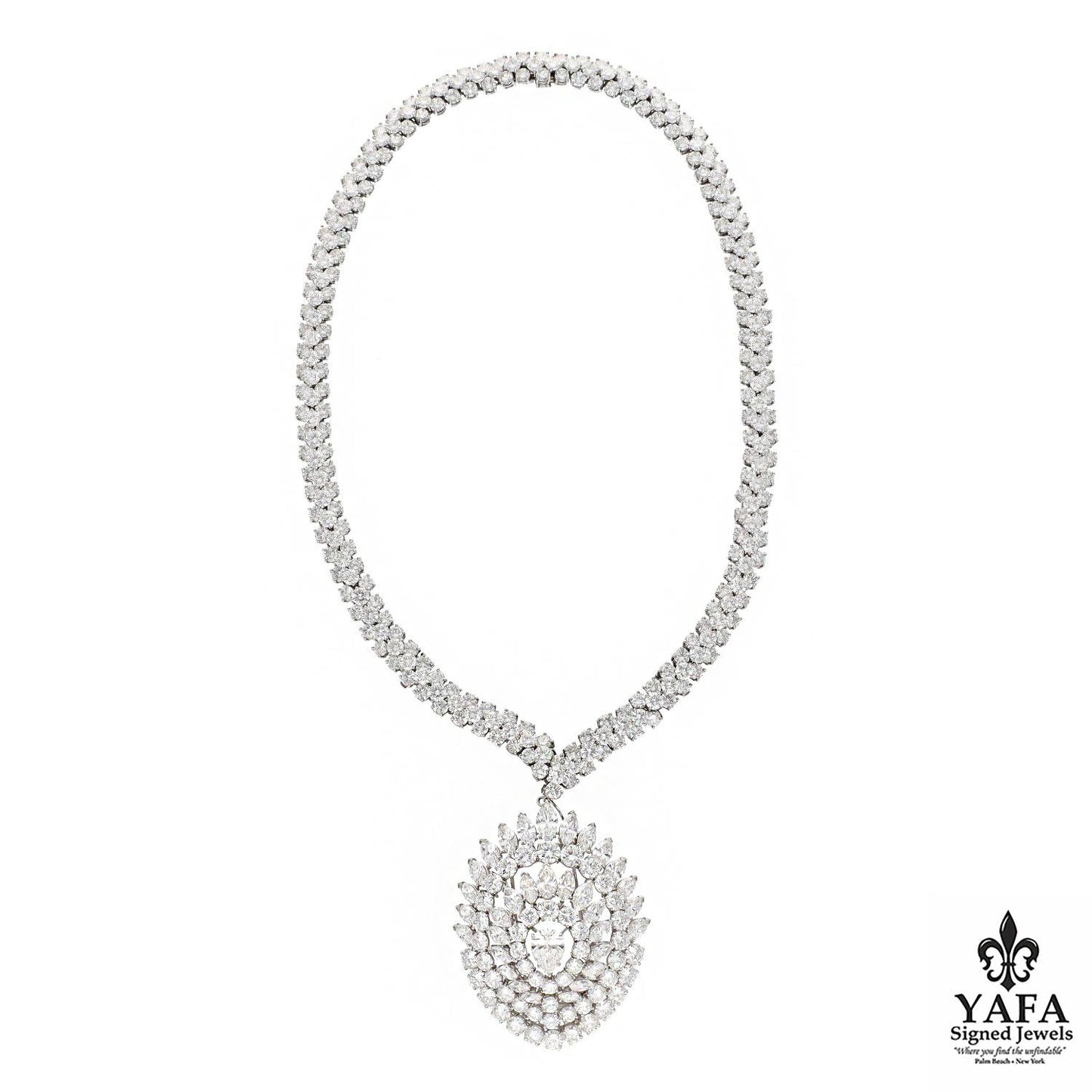 VAN CLEEF & ARPELS Passe-Partout Diamond Necklace Brooch/Pendent