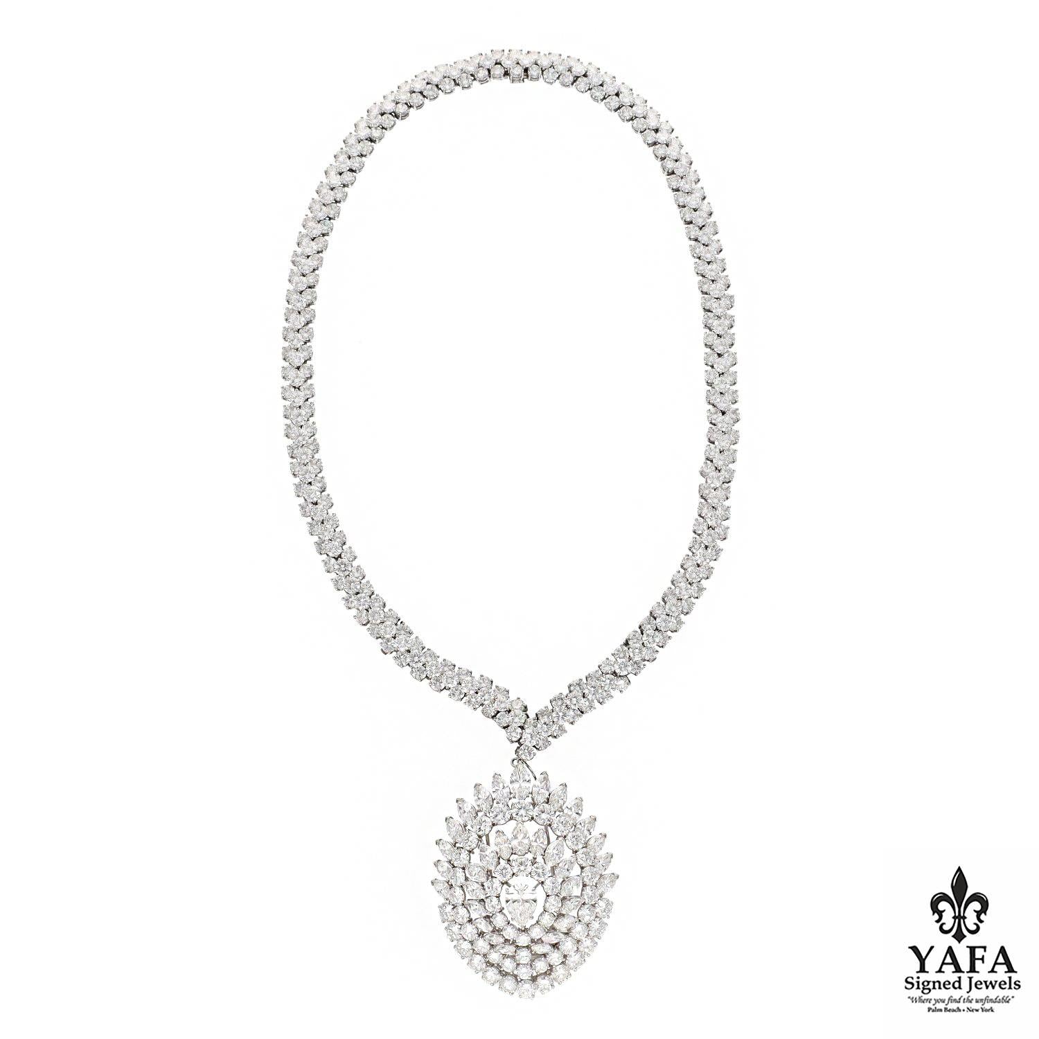 VAN CLEEF & ARPELS Passe-Partout Diamond Necklace Brooch/Pendent