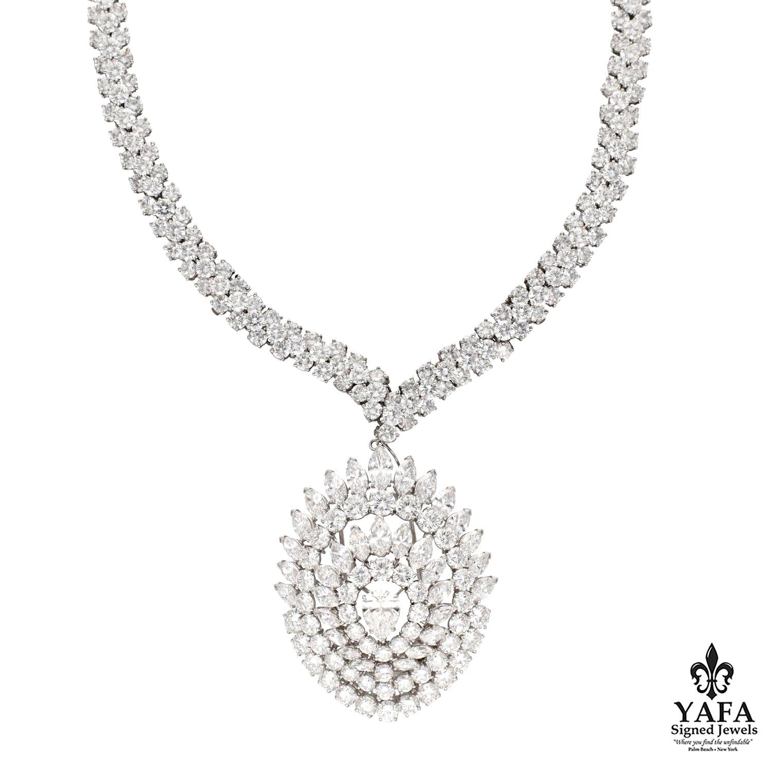 VAN CLEEF & ARPELS Passe-Partout Diamond Necklace Brooch/Pendent