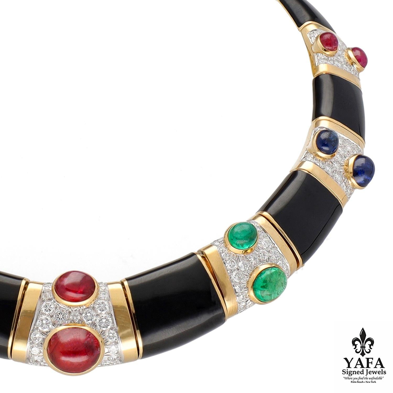 DAVID WEBB "Seasons" Collar Necklace