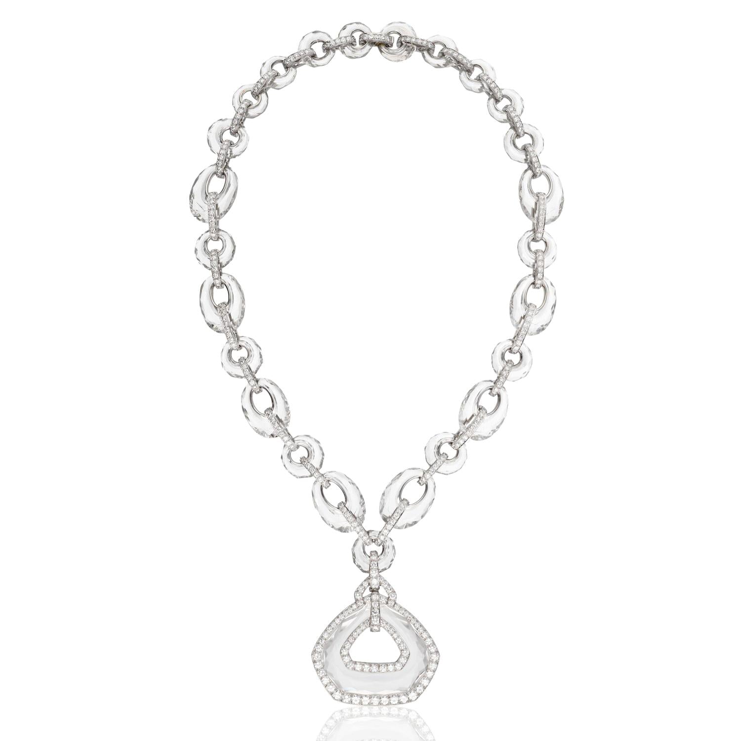 David Webb Faceted Rock Crystal 'Couture' Necklace