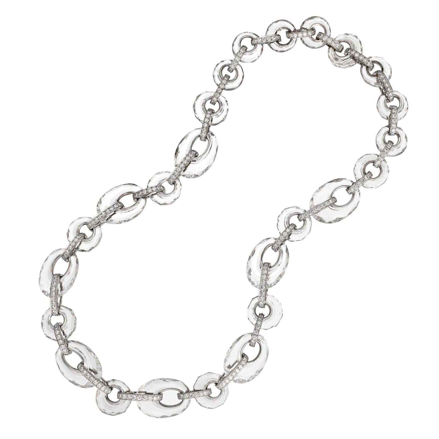 David Webb Faceted Rock Crystal 'Couture' Necklace