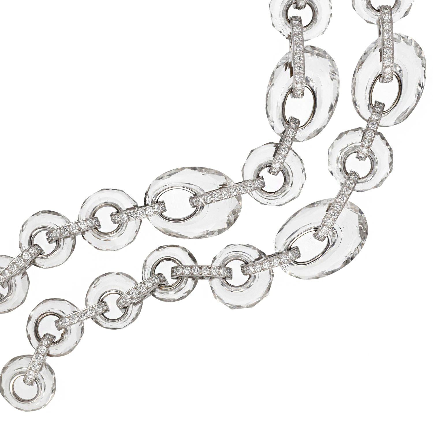 David Webb Faceted Rock Crystal 'Couture' Necklace