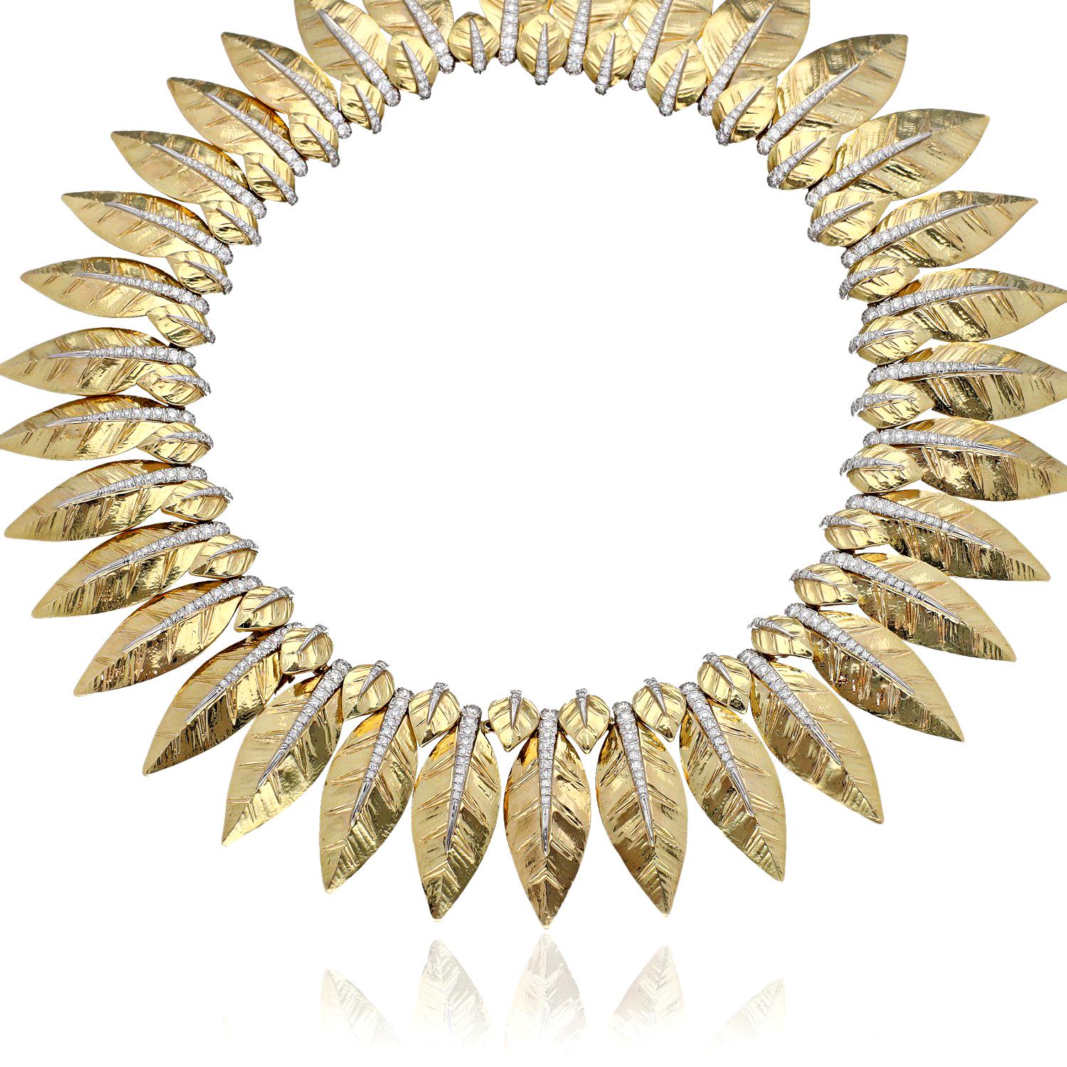 DAVID WEBB 'Laurel Leaf' Necklace