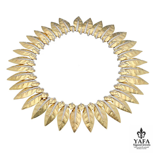 DAVID WEBB 'Laurel Leaf' Necklace