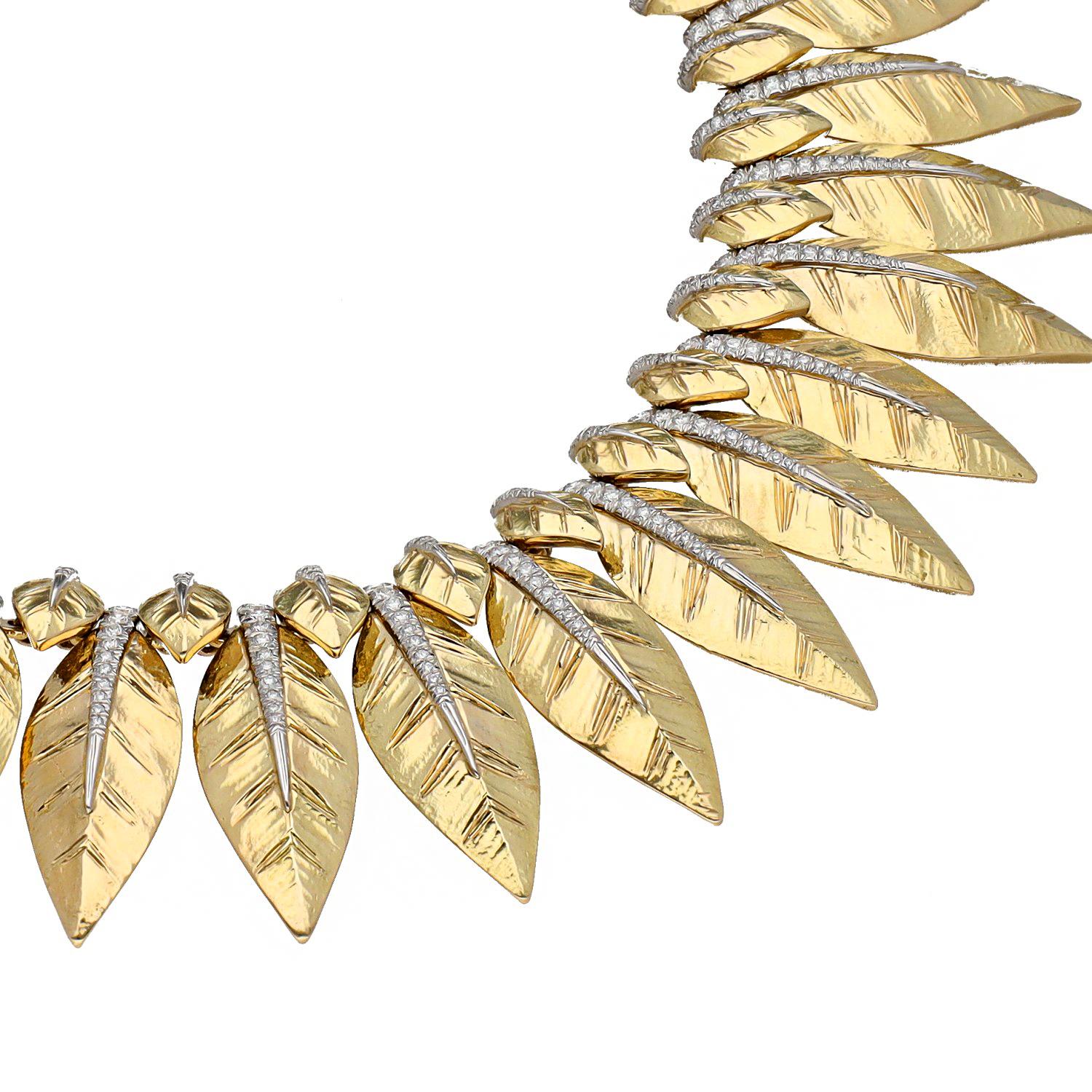 DAVID WEBB 'Laurel Leaf' Necklace