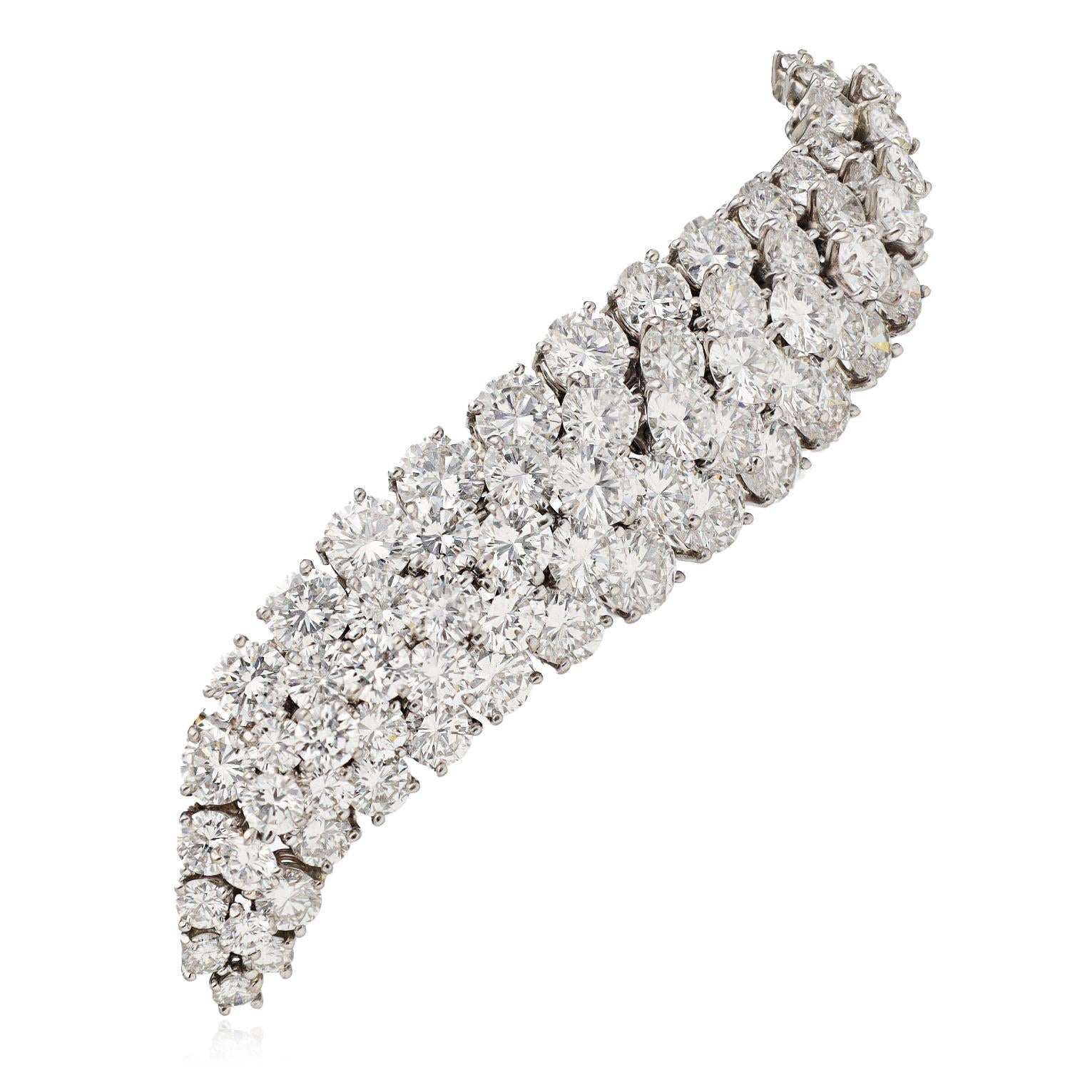 VAN CLEEF & ARPELS Diamond Flame Brooch