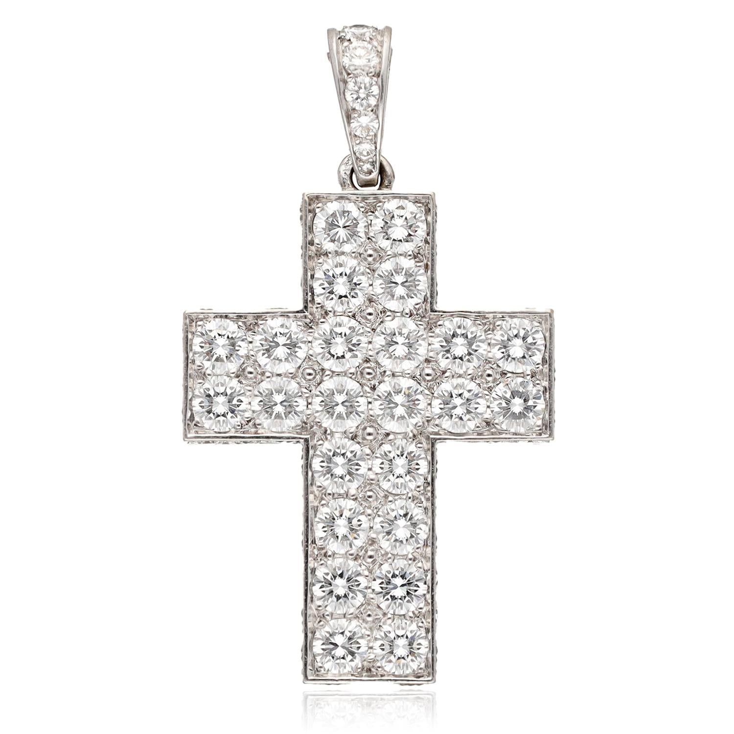 CARTIER Diamond Cross Pendant