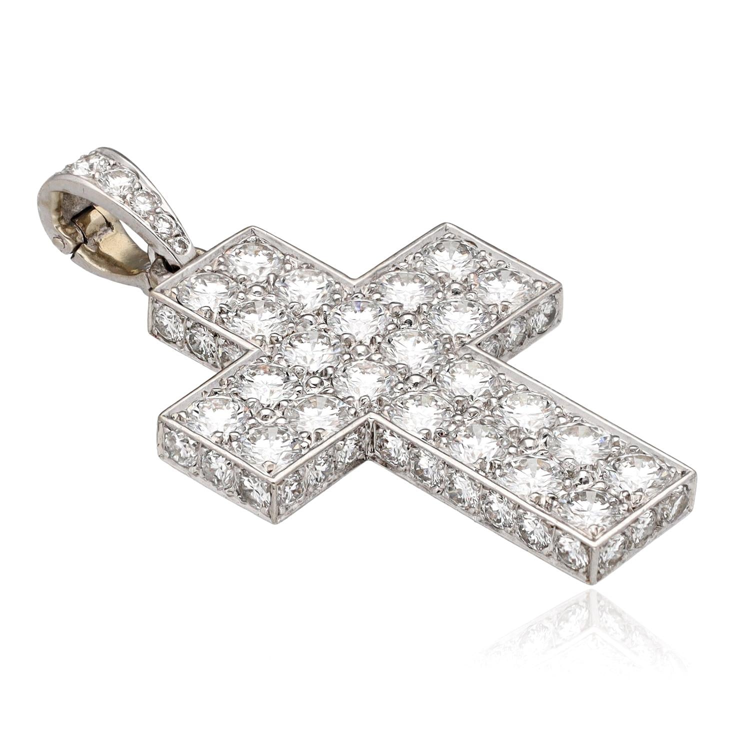CARTIER Diamond Cross Pendant