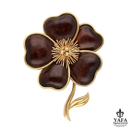 VAN CLEEF & ARPELS Clematis Flower Brooch