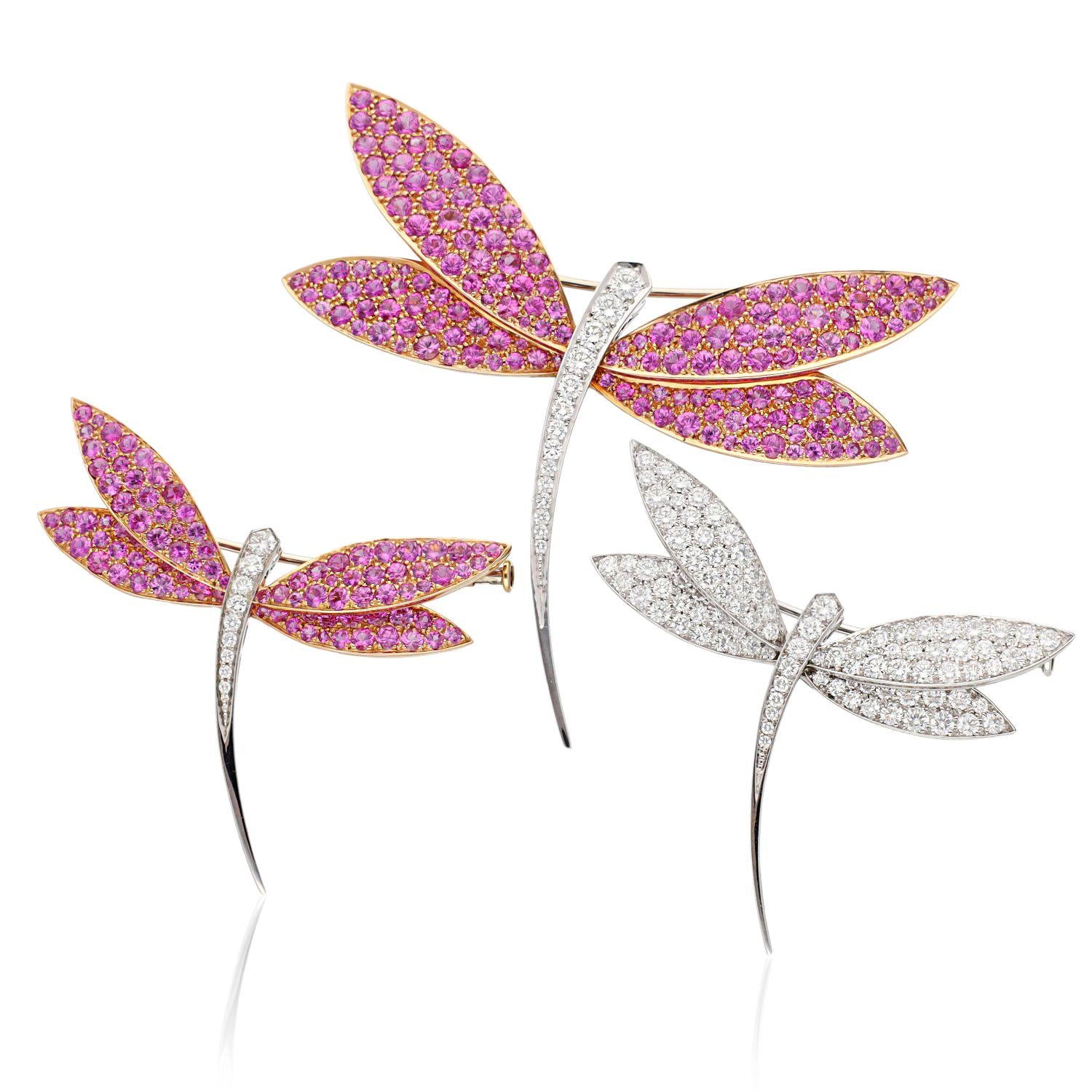 Van Cleef & Arpels Daphne 3-Piece Dragon Fly Brooch Suite