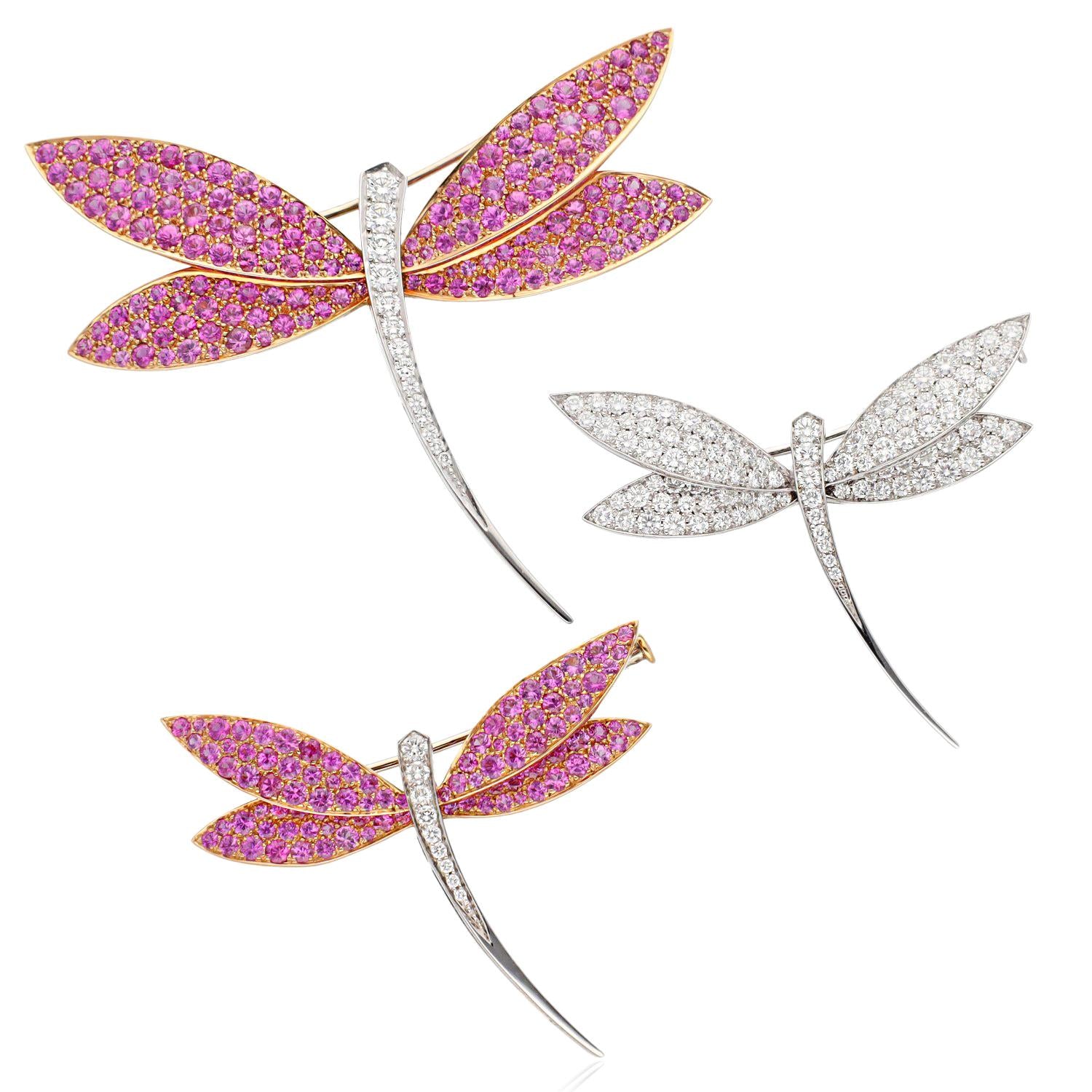 Van Cleef & Arpels Daphne 3-Piece Dragon Fly Brooch Suite
