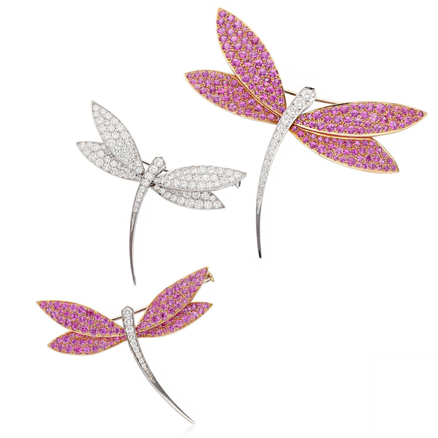 Van Cleef & Arpels Daphne 3-Piece Dragon Fly Brooch Suite