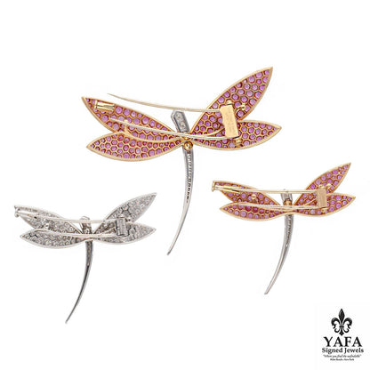 Van Cleef & Arpels Daphne 3-Piece Dragon Fly Brooch Suite