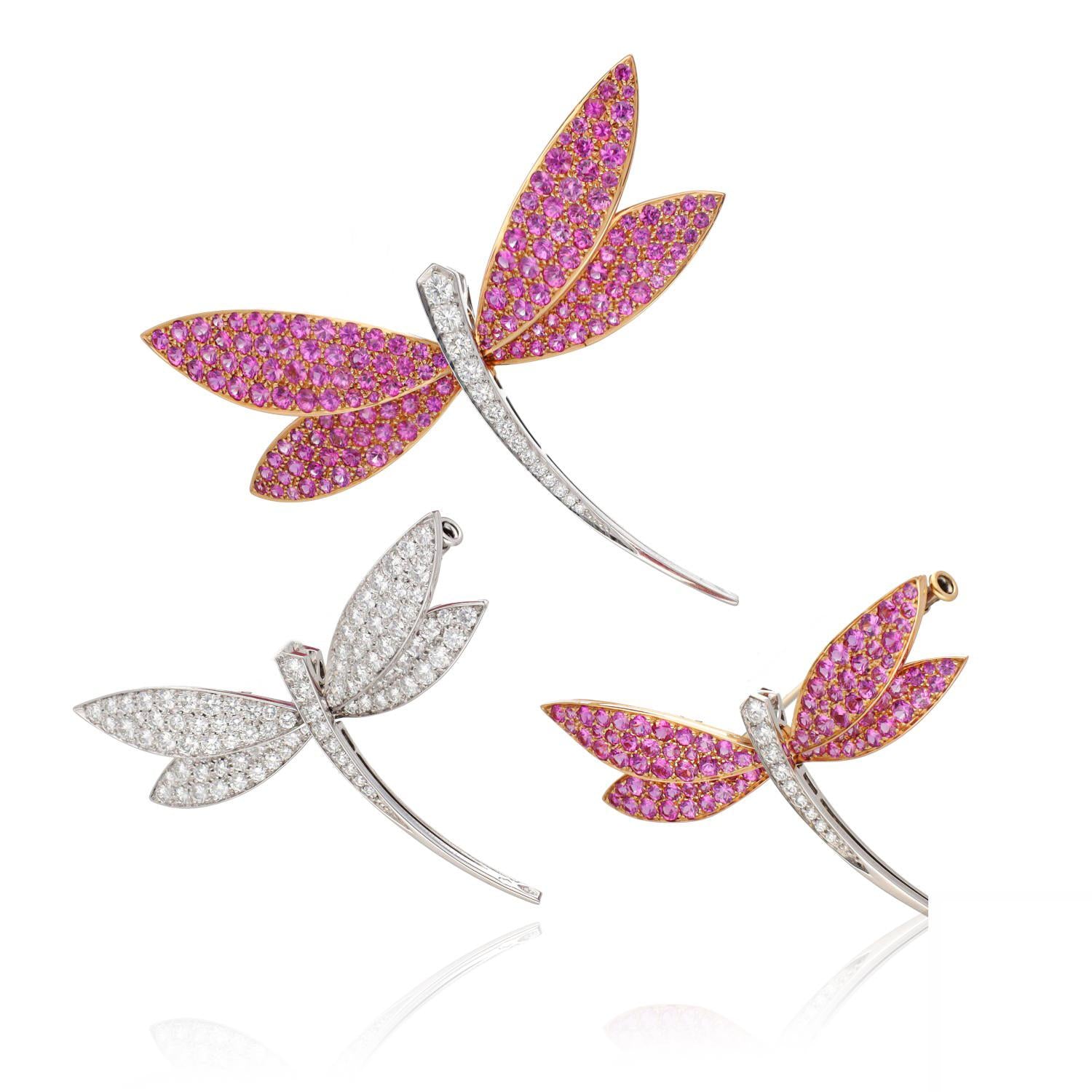 Van Cleef & Arpels Daphne 3-Piece Dragon Fly Brooch Suite