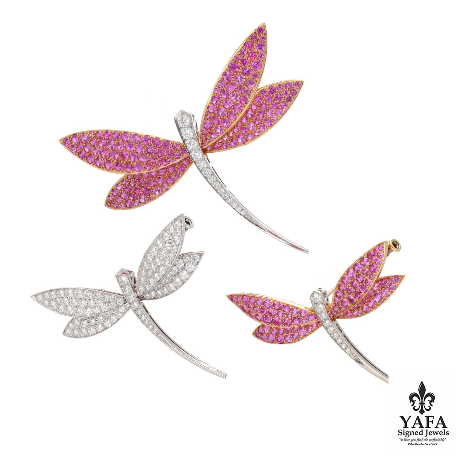 Van Cleef & Arpels Daphne 3-Piece Dragon Fly Brooch Suite