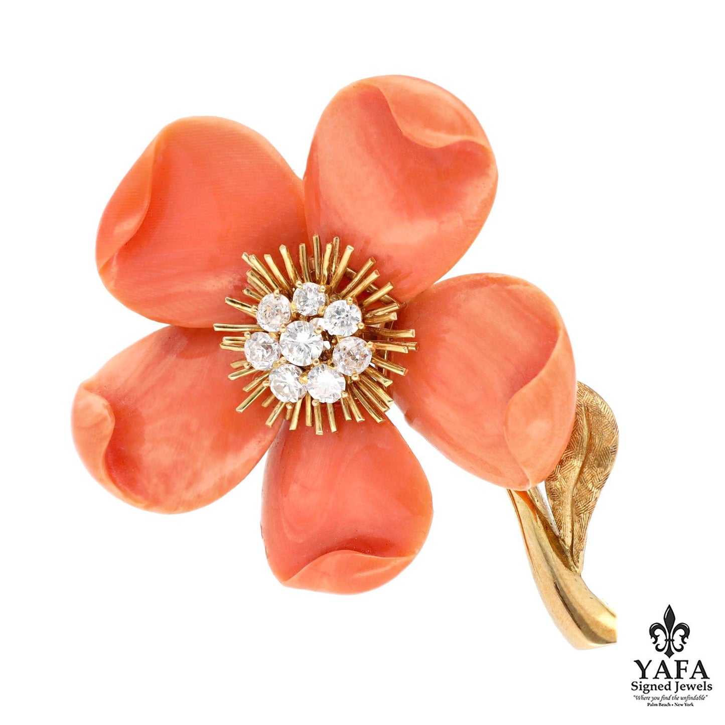 VAN CLEEF & ARPELS Rose De Noel Brooch