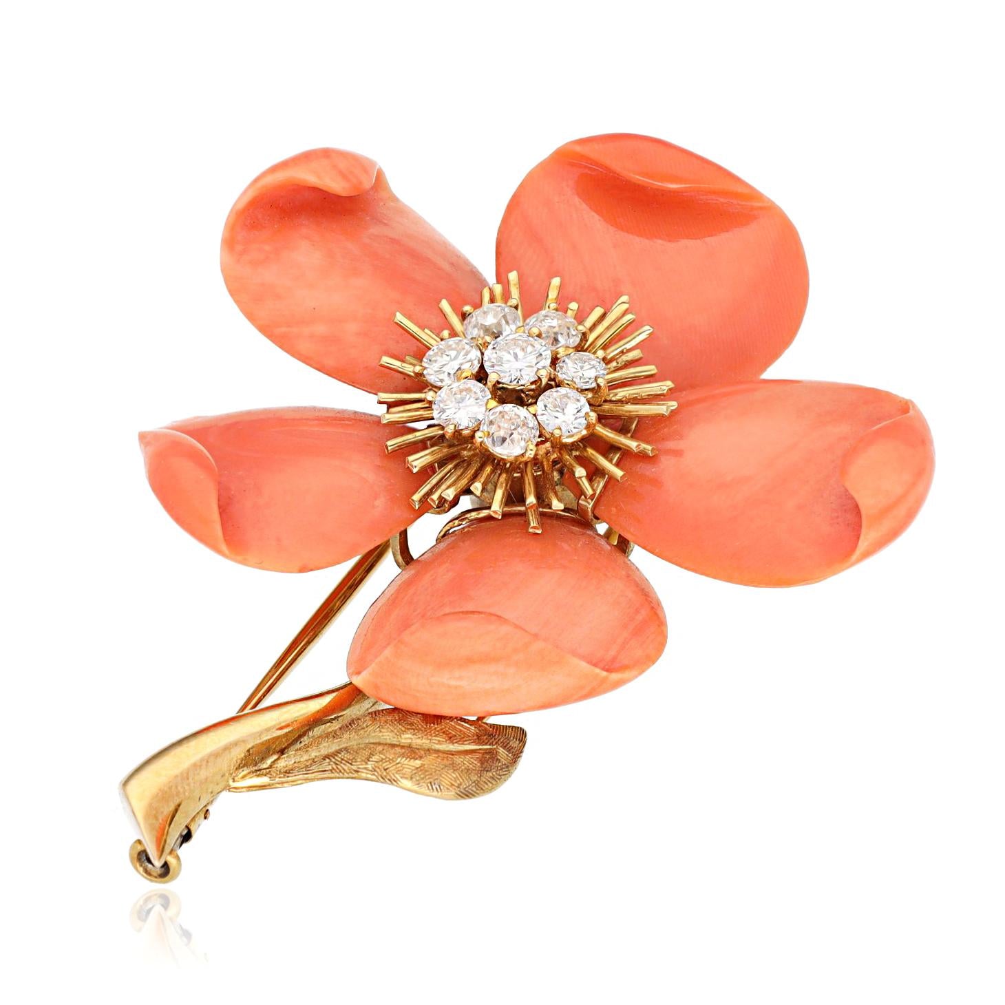 VAN CLEEF & ARPELS Rose De Noel Brooch