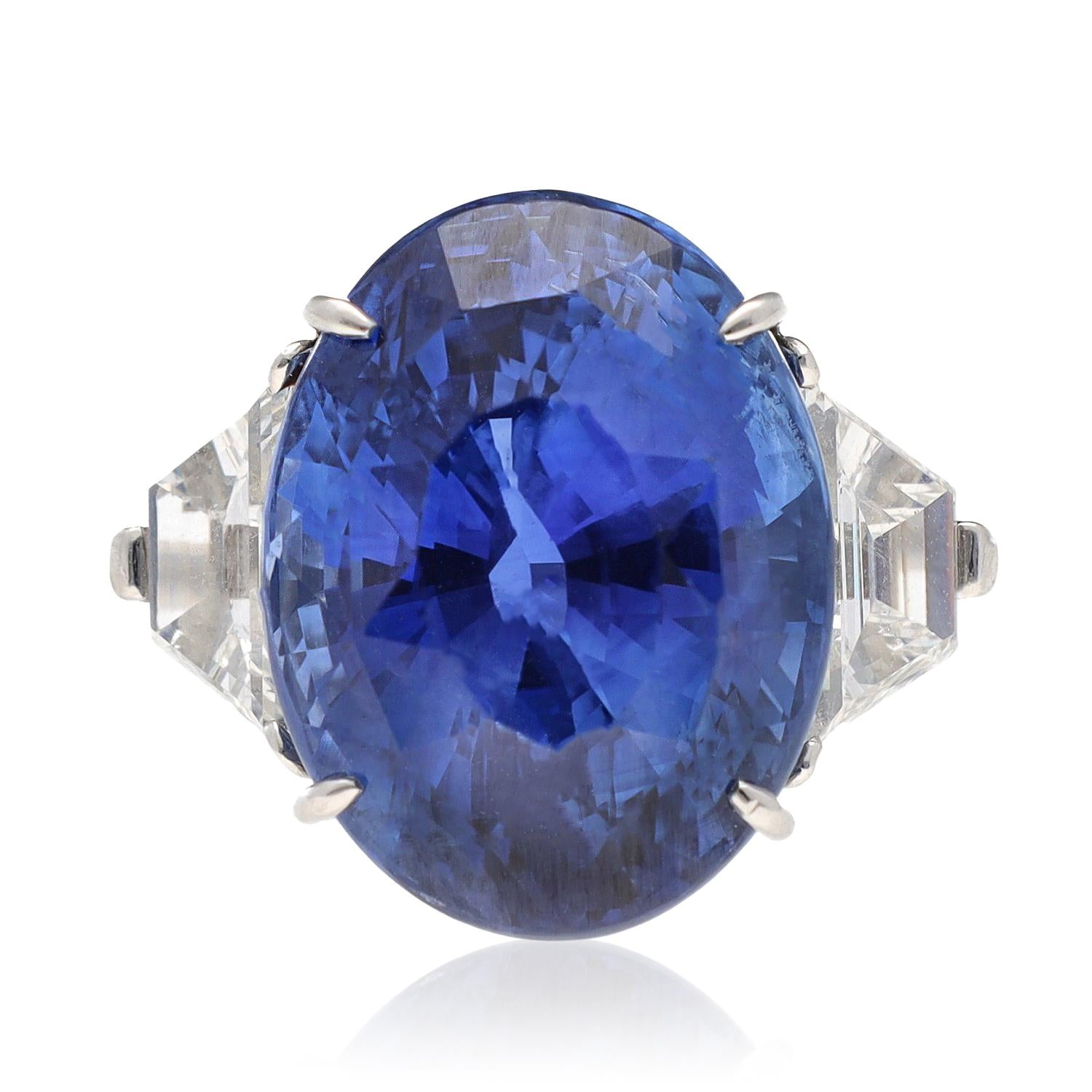 PIRANESI Platinum Ceylon Sapphire and Diamond Ring