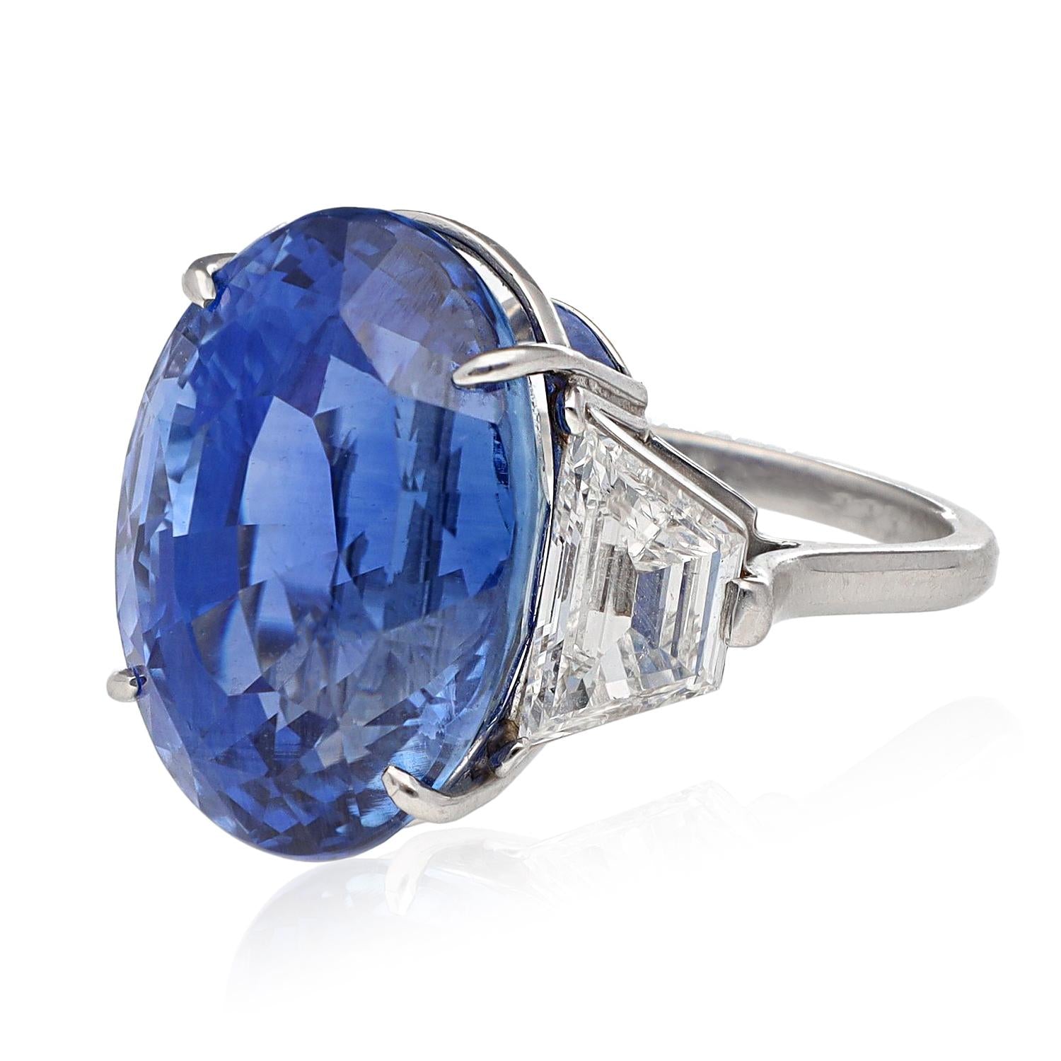 PIRANESI Platinum Ceylon Sapphire and Diamond Ring