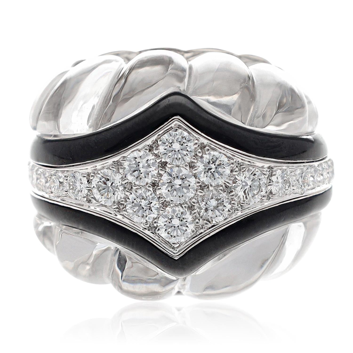 DAVID WEBB Black Tie Ring