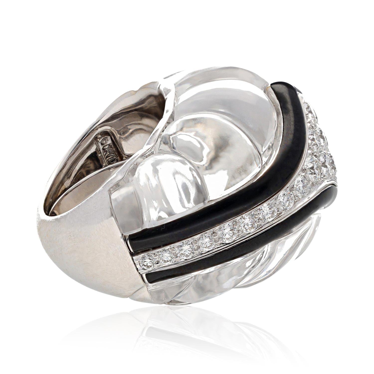 DAVID WEBB Black Tie Ring