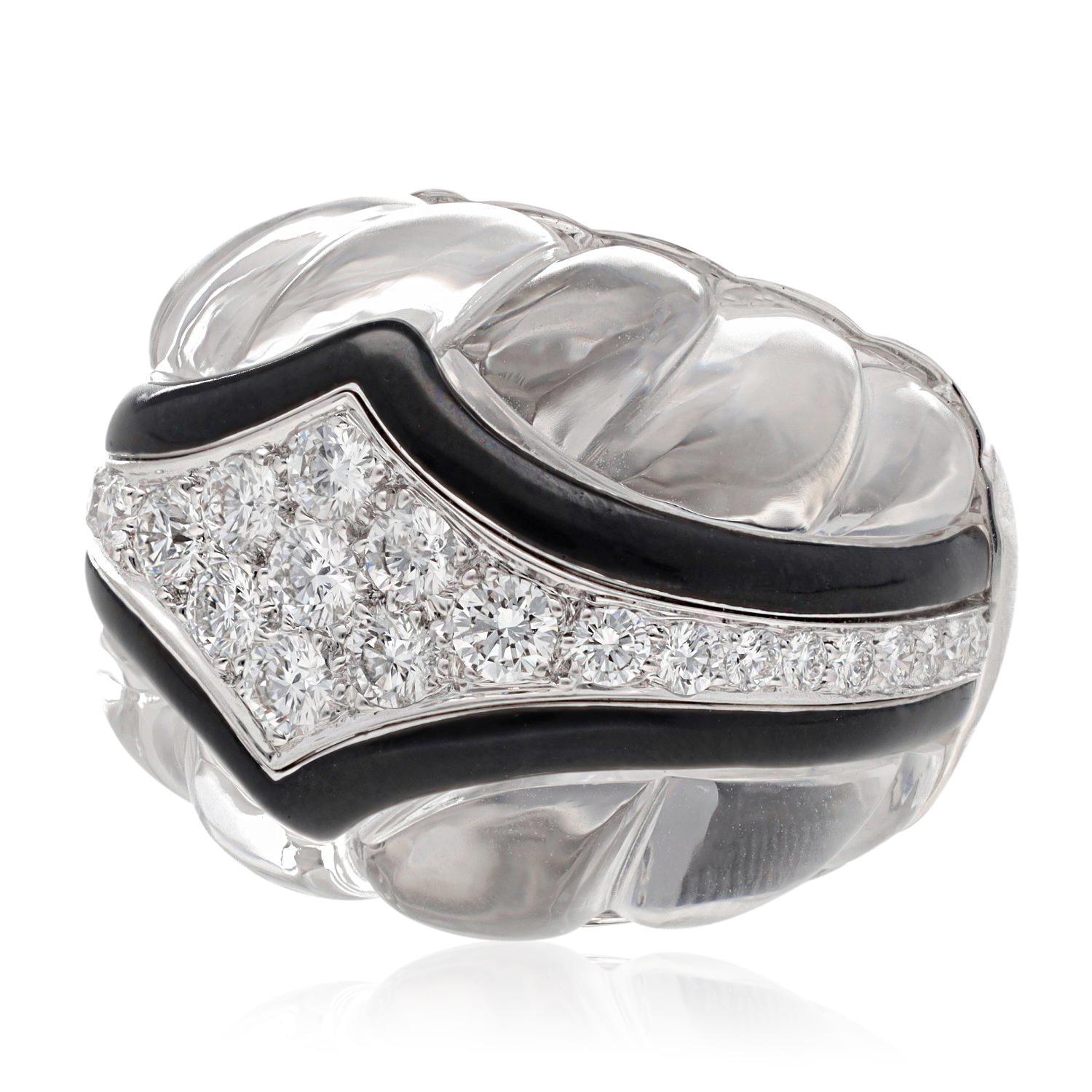 DAVID WEBB Black Tie Ring