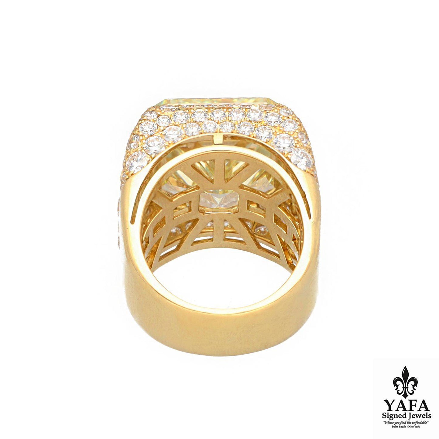 Bvlgari Fancy Cut Yellow Diamond Trombino Ring