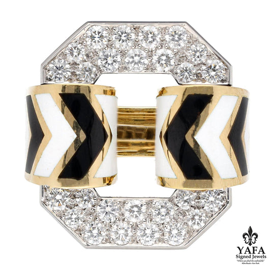 DAVID WEBB Chevron Ring