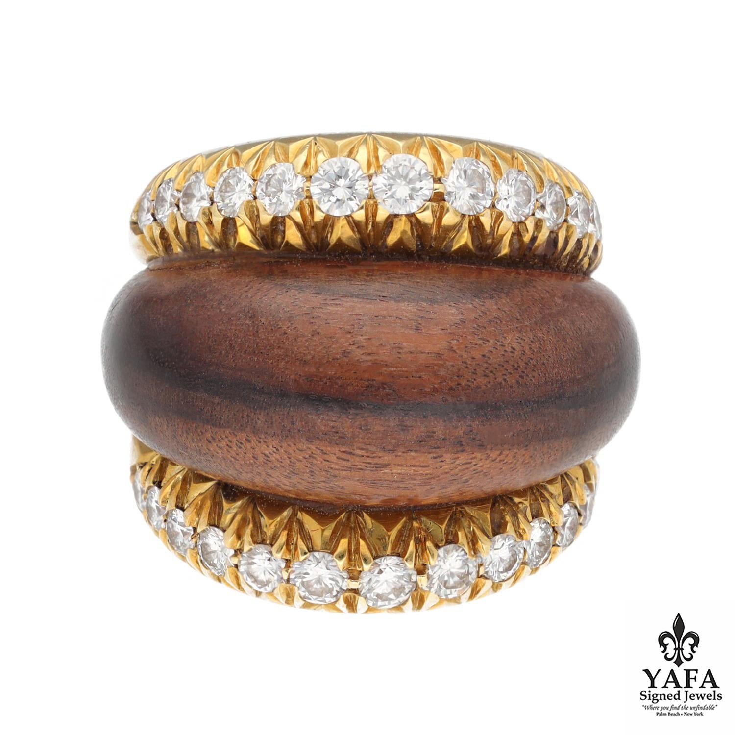 SABBADINI Exotic Wood Dome Ring