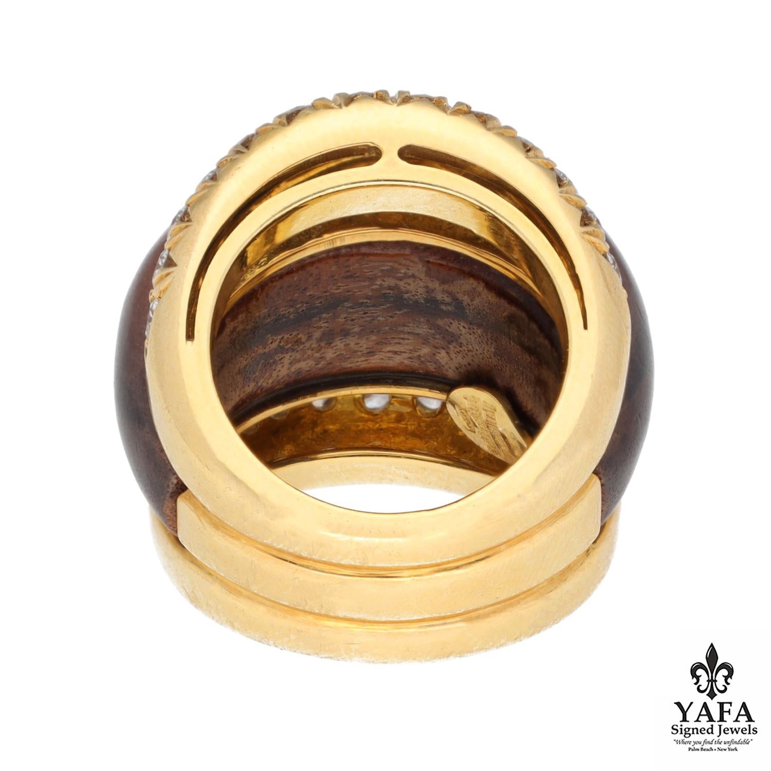 SABBADINI Exotic Wood Dome Ring