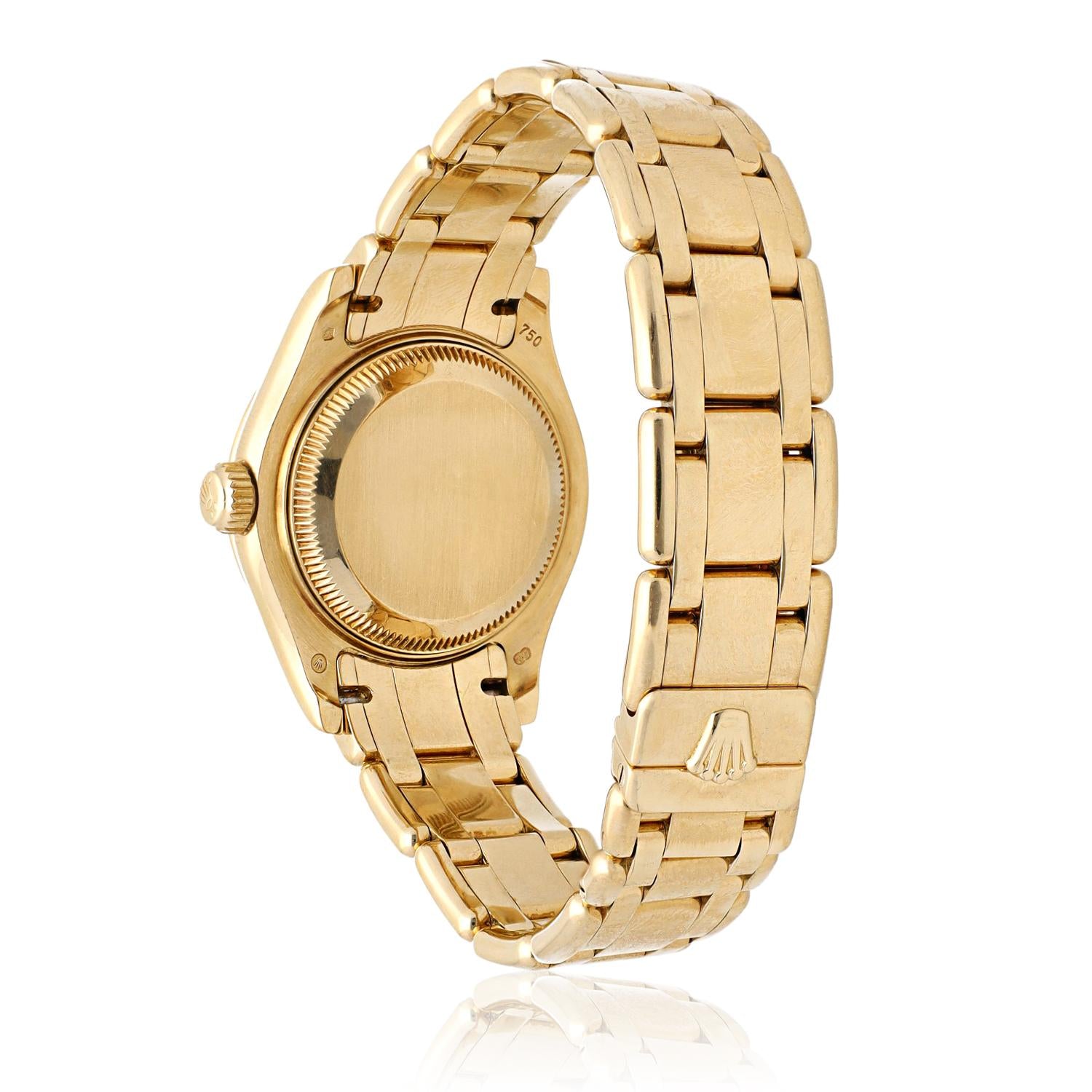 ROLEX Pearlmaster Mother-of-Pearl Dial Diamond Bezel and Diamond Markers Watch