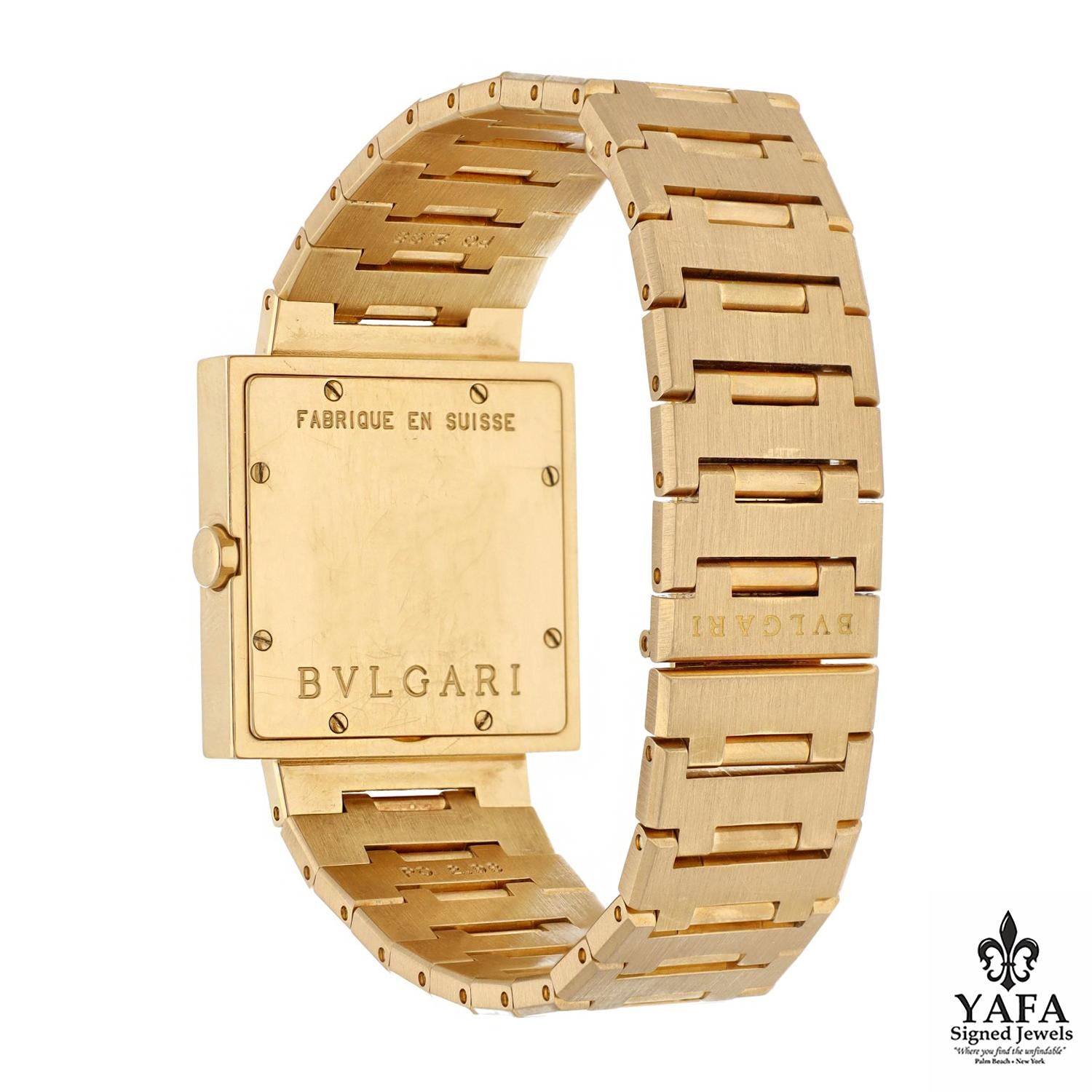 Bulgari Quadrato 18K Yellow Gold Watch