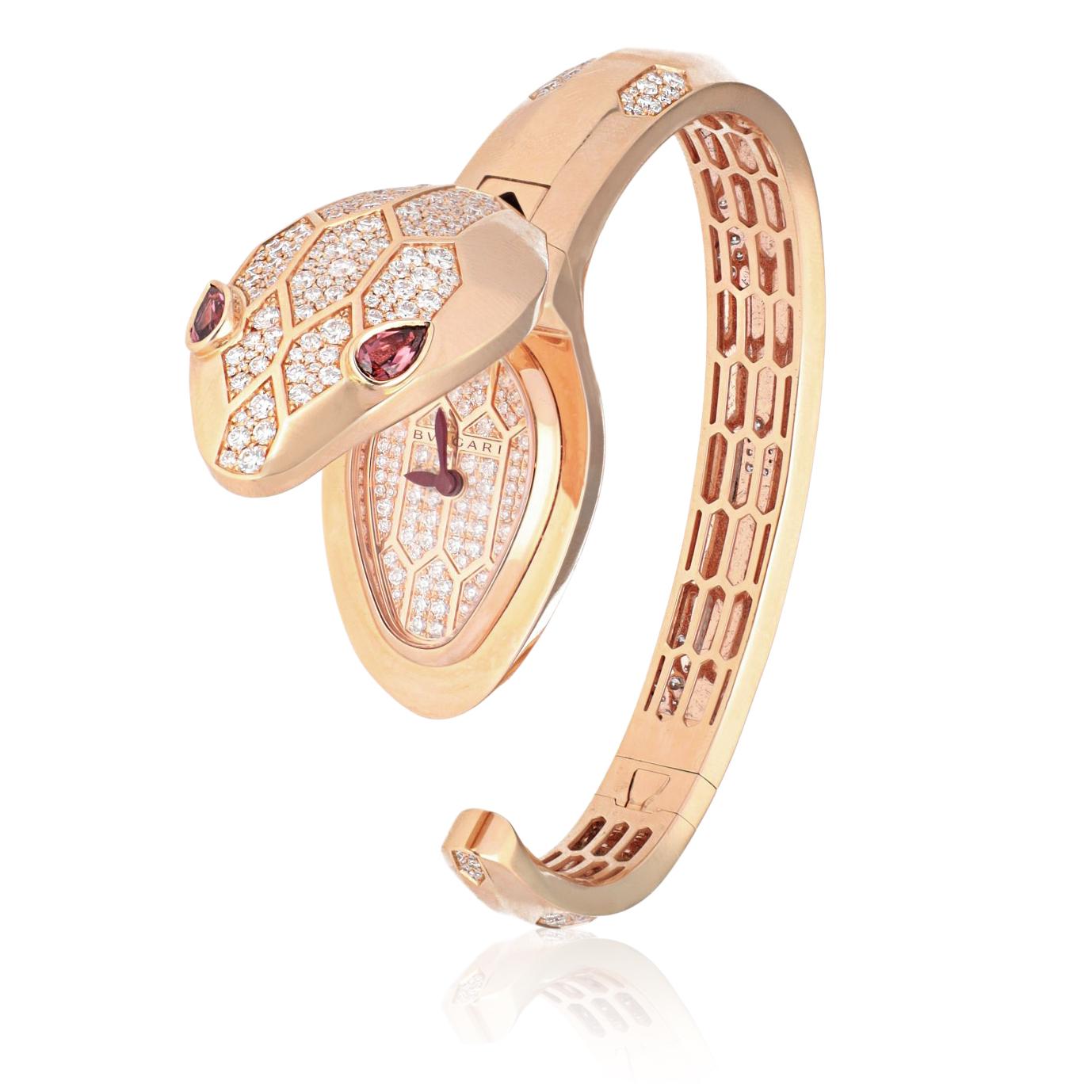 Bvlgari 18K Rose Gold Serpenti Misteriosi Watch