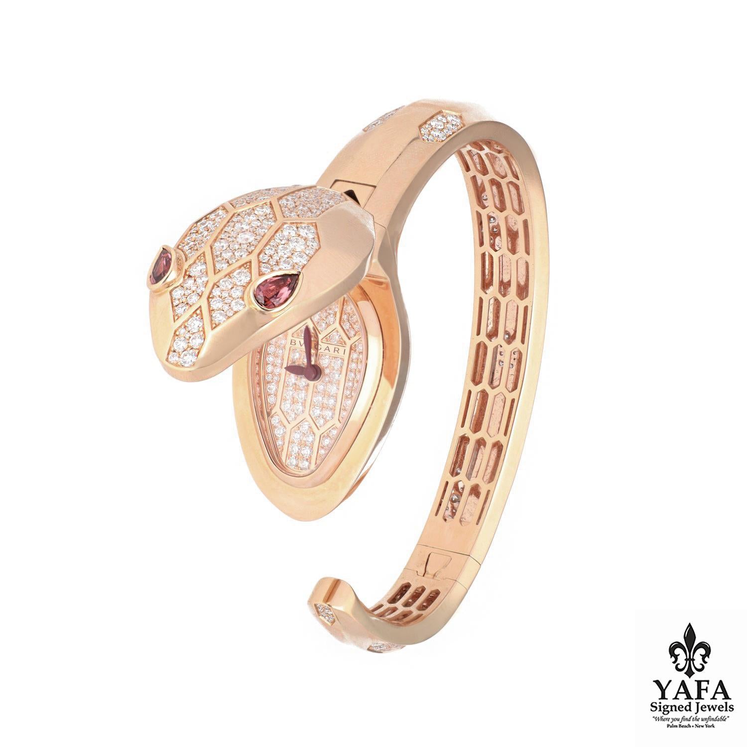 Bvlgari 18K Rose Gold Serpenti Misteriosi Watch