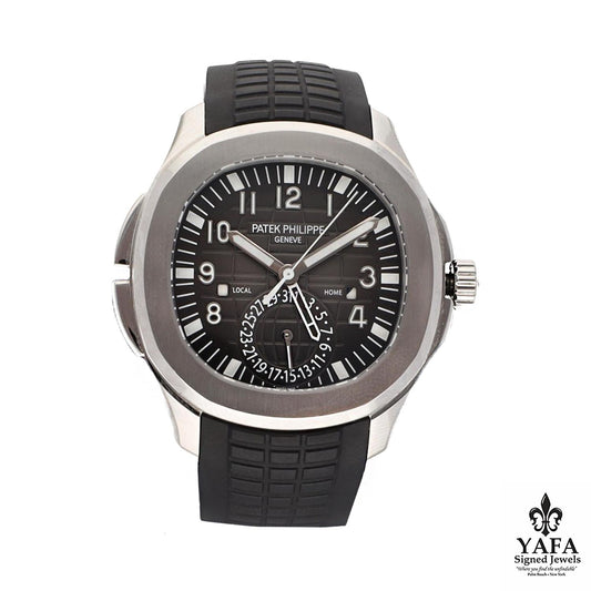 PATEK PHILIPPE Aquanaut Travel Time Black Rubber Strap