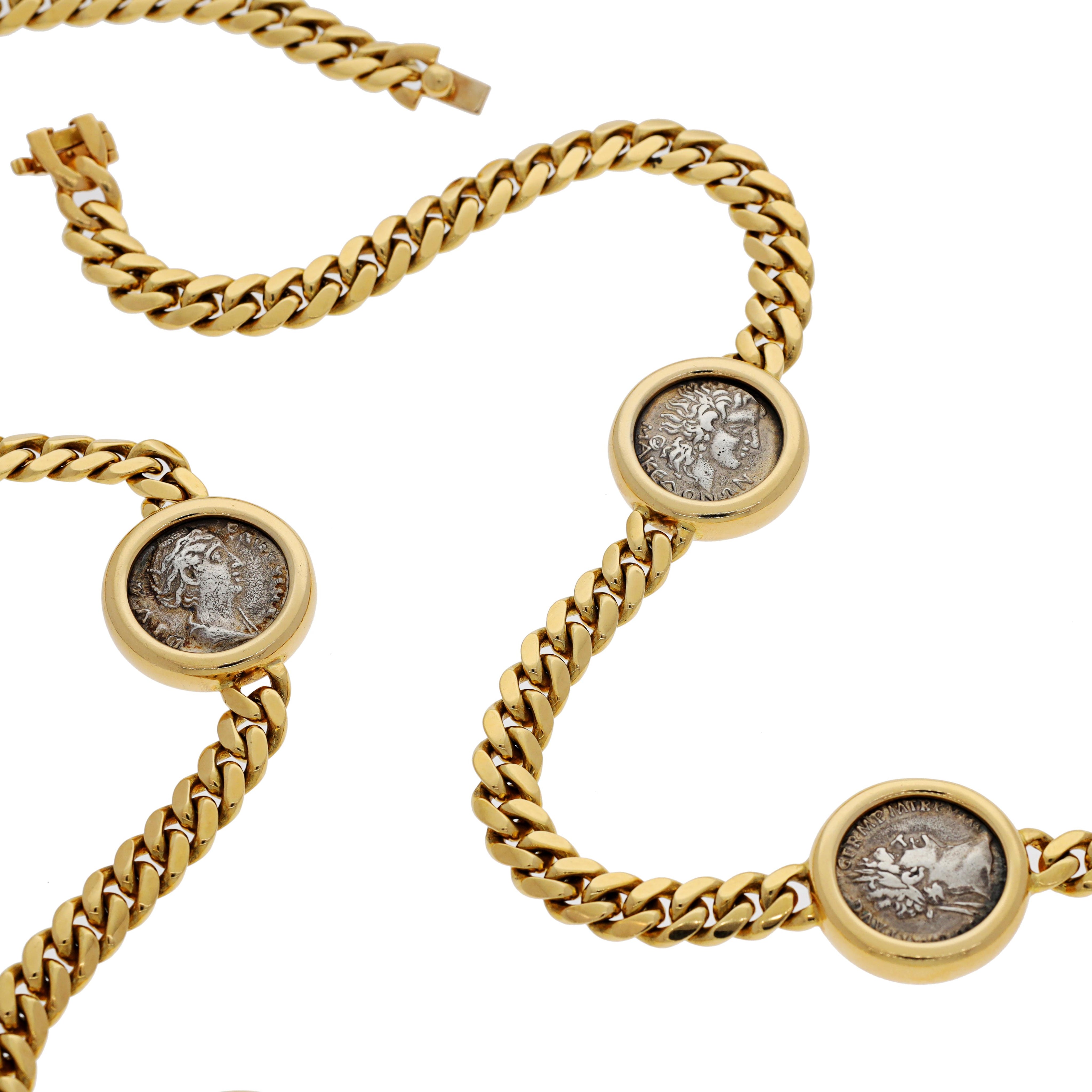 BULGARI 7 Ancient Coin Monete Necklace