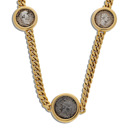 7 Ancient Coin Monete Necklace