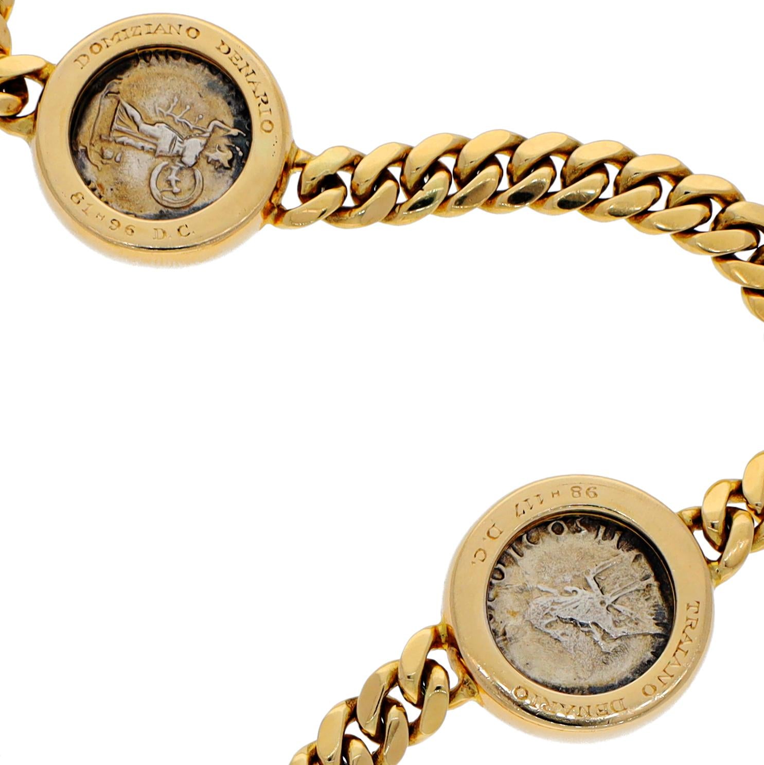 BULGARI 7 Ancient Coin Monete Necklace