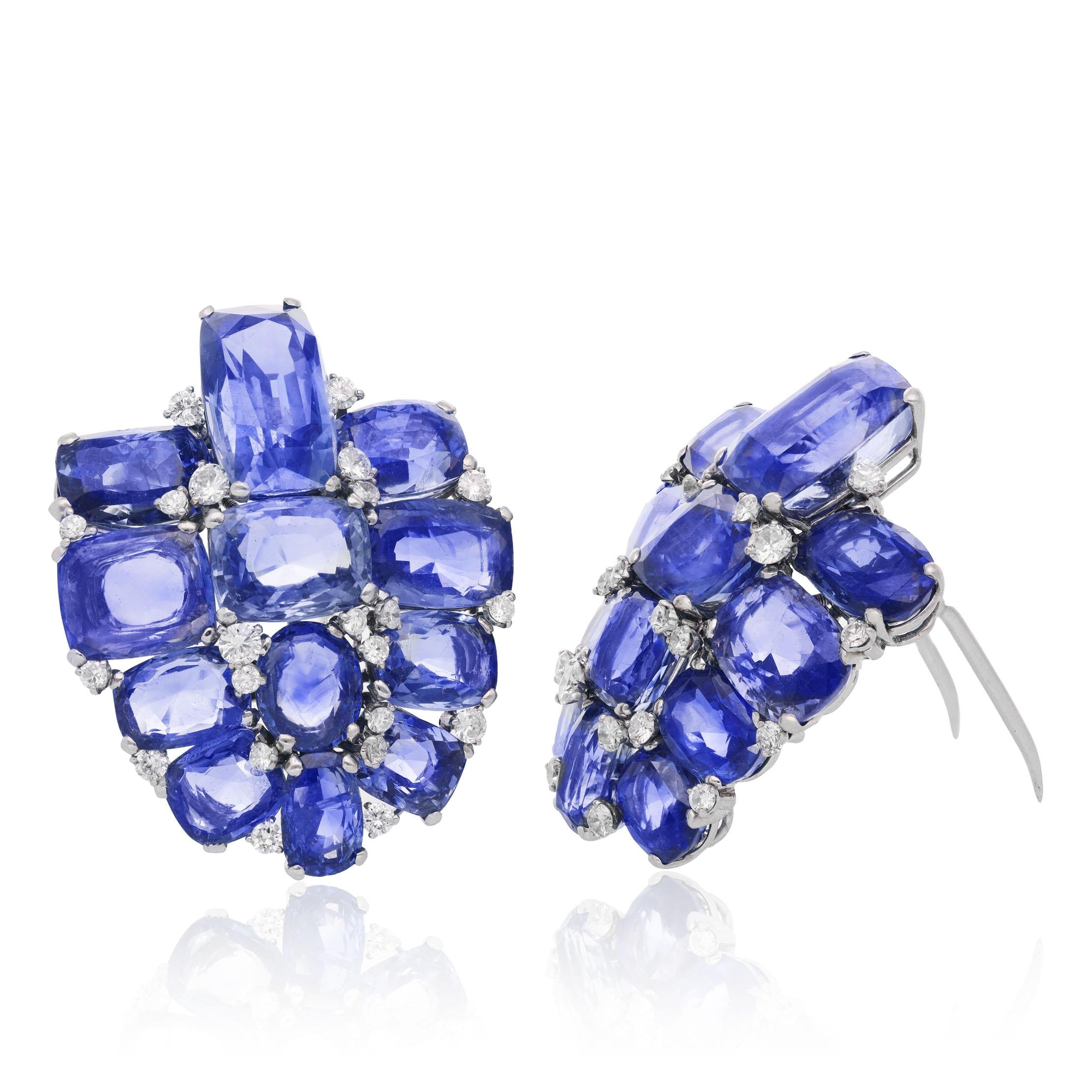 CARTIER LONDON Ceylon Sapphire Clips