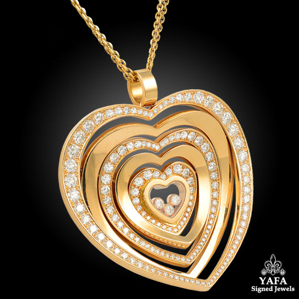 CHOPARD Heart Shape Diamond Pendant with Chain