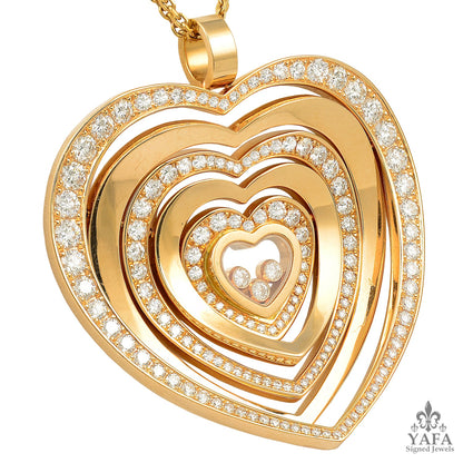 CHOPARD Heart Shape Diamond Pendant with Chain