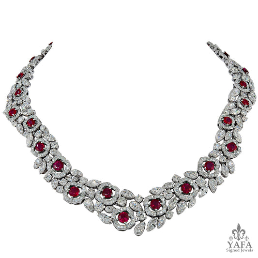 GRAFF Diamond, Ruby Gold Necklace
