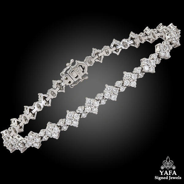 Round Diamond Marquise Riviere Bracelet