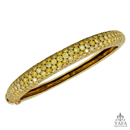 VAN CLEEF & ARPELS Yellow Diamond Bangle Bracelet