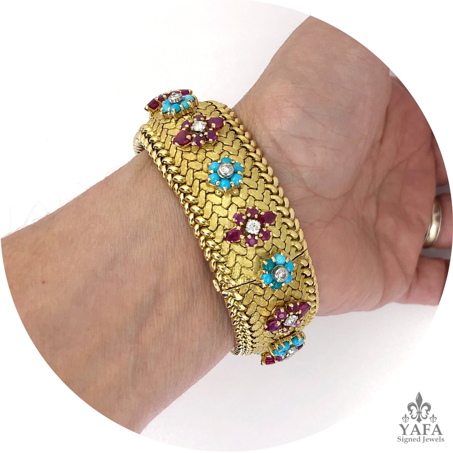 MAUBOUSSIN Ruby Turquoise Diamond Bracelet